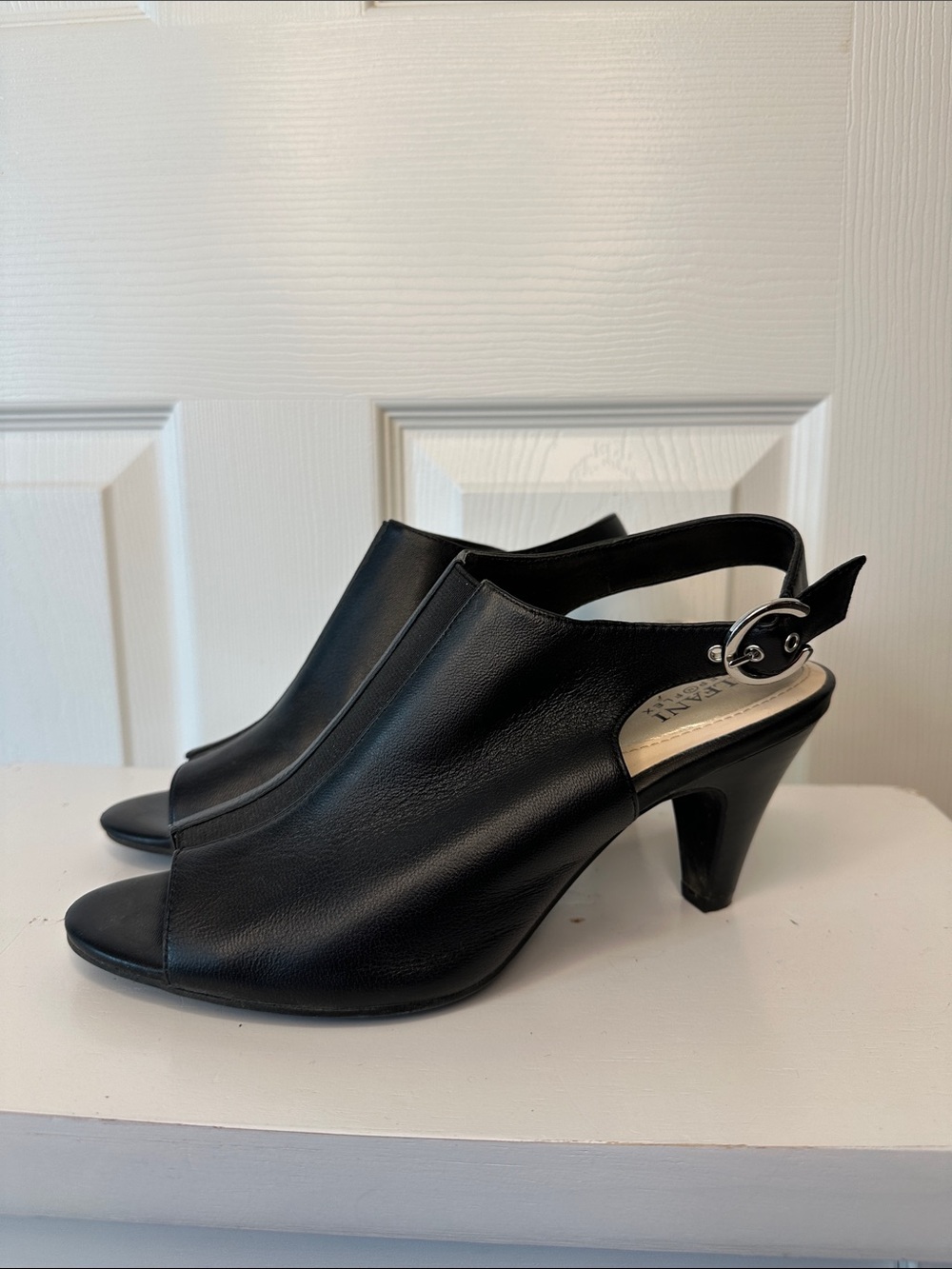 Alfani Black Open-Toe Slingback Heels